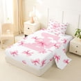 thumbnail image 2 of Erosebridal Letter E Monogrammed Twin Sheet Sets,Pink Girly Bowknot Bedding For Bows Lover 3 Pieces, 2 of 6