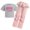 Pink, variant on Little Girls Summer Outfits Short Sleeve Printed T-shirt Cute Cargo Pants Two Piece Spring Outfits Clothes for Kids Teens