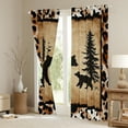 thumbnail image 3 of Castle Fairy Animal Bears Black Out Curtains for Teens,Jungle Wildlife Curtains Pack Of 2 (42X63 Each),Leopard Print Bedroom Curtains,Vintage Retro Room Decor, 3 of 6
