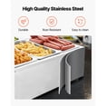 thumbnail image 2 of KFFKFF Commercial Food Warmer, 1500W Electric Stainless Steel Steam Heating Unit with Lid, 6-Pan Countertop Buffet Bain Marie for Catering, Restaurants, Events, and Buffets, 2 of 9
