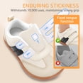 thumbnail image 4 of STQ KIDS Toddler Wide Toe Box Shoes: Barefoot Shoe Kids Walking Shoes Sneakers Non-Slip Zero Drop Toddler First Walking Shoe Comfortable Beigewhite Toddler 8, 4 of 8