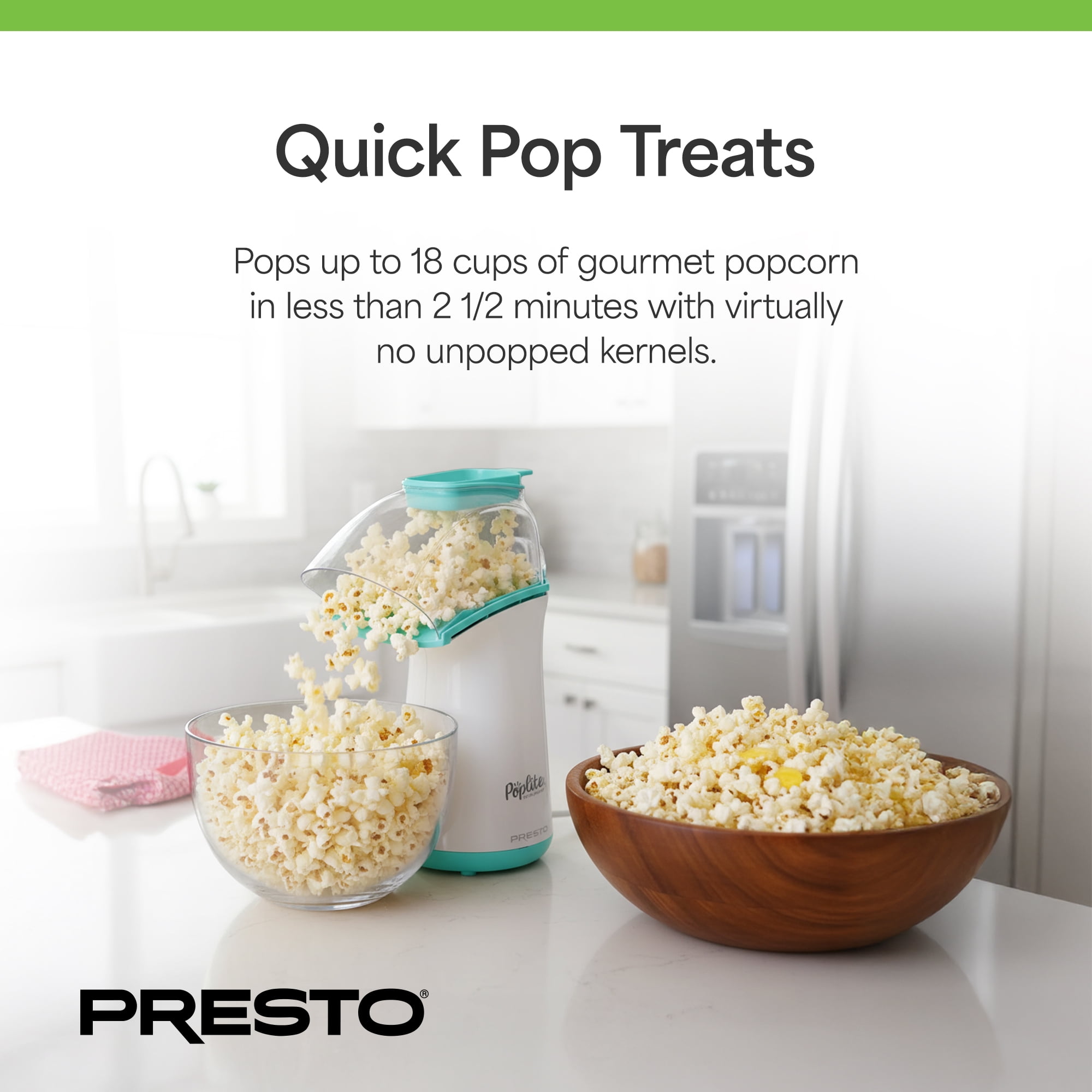 Presto 04869 PopLite Hot Air Popper Popcorn Maker for Home Kitchen