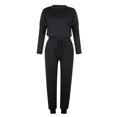 thumbnail image 4 of ibuvkizy Two Piece Sets for Women,Summer Casual Outfit Sets,Women Jogger Outfit Plus Size,Women Loose Two-piece Sets Solid Long Sleeve Tops Vest Casual Pants Sweatsuit,Womens Clothing, 4 of 9