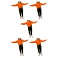 thumbnail image 2 of Qarigey Senderismo Niñas Deportes Camisa Pantalones Conjunto Otoño Banquete Jogging Ejercicio Niños Tops Pantalones Ropa Naranja 120 cm Type2 NO2, 2 of 6