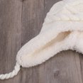 thumbnail image 5 of Winter Warm Knit Wool Hat Dual Ball Ear Flap with Pom - S (White), 5 of 5
