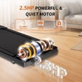 thumbnail image 5 of Hind 2.5HP Treadmills, Compact Under Desk Walking Treadmill Pad with Handle Bar Removable, 0%-8% Incline, Remote Control and LED Display, Red, 5 of 10