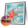 thumbnail image 1 of Cuadros Decorativos Kit de pintura de diamante 5D, estrella de mar, taladro cuadrado completo, diamantes de imitación, arte de pared DIY Tmvgtek embutido en tela, 1 of 9