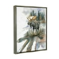 thumbnail image 3 of Moose Distant Forest Arrangement Animals & Insects Graphic Art Luster Gray Framed Art Print Wall Art, 3 of 6