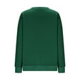 thumbnail image 6 of Clearance under 10 Women's Ladies' Fashionable Casual Solid Color Long Sleeved Round Neck Sweatshirt with Pocket Green L, 6 of 9