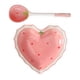 thumbnail image 3 of Juego de cuenco y cuchara de cerámica en forma de corazón, vajilla con diseño de fresa, utensilios de cocina Kawaii para ensalada de cereales y postres, 3 of 5