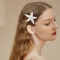 thumbnail image 2 of Seashell Pearl Hairpins Side Headwear Styling Tools Accessories Beach Barrettes, 2 of 4