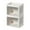White, variant on Makeup Organizer with Double Door - Cosmetic Storage Display Case for Dresser Vanity, Skincare Organizer for Cosmetics, Jewelry, Nail Polish, Brushes and Beauty Products