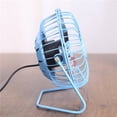 thumbnail image 7 of Chainplus 4 Inch Small USB Desk Fan, Mini Quiet Fan with Metal Construction & Strong Airflow & 180°Adjustable Tilt Angle, Personal Cooling Fan for Desktop Office (Blue), 7 of 7