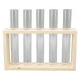 thumbnail image 1 of 5 Test Tube Plant Terrarium Water Culture Set Table Plants Stand Wooden Green Dill Decoration Green Plant Holder Transparent Simple Log Hydroponic Vase, 1 of 7