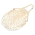 thumbnail image 3 of Uxcell Cotton Mesh Bag, 15x13.8" Reusable Mesh Net String Grocery Bags Organizer Beige White, 3 of 6