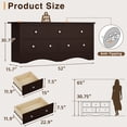 thumbnail image 7 of Homall 5 Drawer Double Dresser, Modern Wood Chest of Drawer for Living Room Bedroom,Brown, 7 of 7