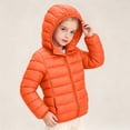thumbnail image 5 of ITSAME Girls Hooded Quilted Puffer Jacket Long Sleeve Full Zip Winter Warm Thick Coat with Pockets Orange Size 12, 5 of 10