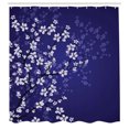 thumbnail image 3 of Ambesonne Japanese Shower Curtain, Sakura Bloom Spring Season, 69"Wx70"L, Indigo Violet Blue, 3 of 3