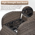 thumbnail image 5 of OPOHORO 59" Outdoor Wicker Swivel Chaise Lounge Set of 3 with Adjustable Backrest and Cushion, Gray Patio Recliner for Poolside or Backyard, 5 of 11