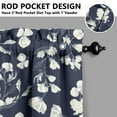 thumbnail image 5 of Country Boho Curtains 24" Short - 3 Panel Floral Farmhouse Set with Vintage Botanical Design, Rod Pocket, 5 of 6