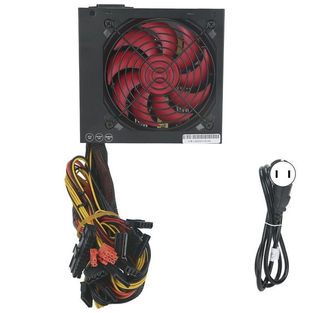 Alimentation Électrique PC, Alimentation Informatique, 600W Pratique Réglable pour Maison Bureau Prise US