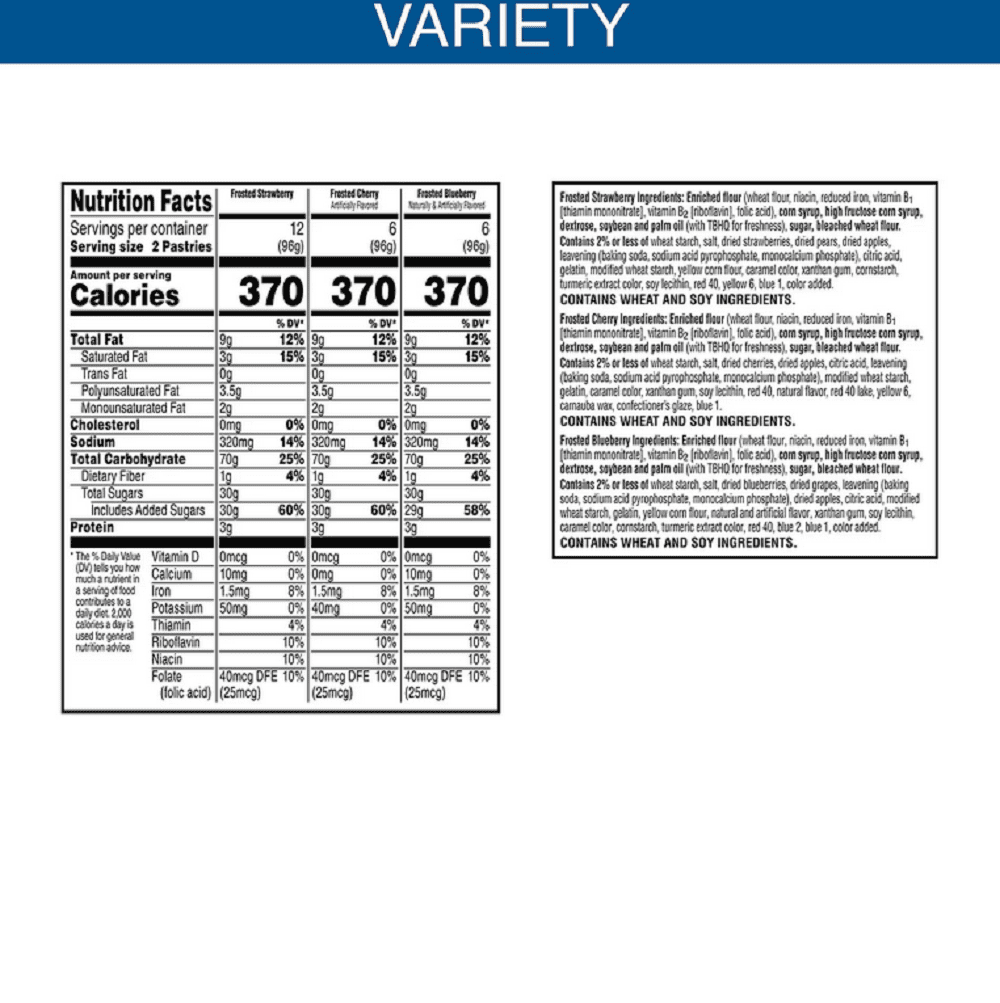 Pop-Tarts, Breakfast Toaster Pastries, Variety Pack, 48 Ct, 81.2 Oz