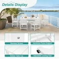 thumbnail image 6 of DYCANPO 7-Piece Outdoor Dining Set with Umbrella Hole, HDPS Patio Furniture Set for 6, White, 6 of 8