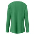 thumbnail image 5 of larppty Shirt for Women Long Sleeve Crewneck Sweaters Fall Fashion Outfits 2025 Trendy Tunic Tops (Green, L), 5 of 6