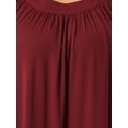 thumbnail image 5 of DARING DIVA Women's Plus Size Sleeveless Nightgown with Pockets 1X Wine Red, 5 of 6