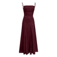 thumbnail image 4 of Xdegoge Robe Maxi Formelle pour Femmes Sans Manches à Encolure Carrée à Bretelles Spaghetti en Dentelle Florale Robes Élégantes Coupe Ajustée Soirée Fête Longues Robes Fluides Légères Été Vacances Invitée de Mariage Robes, 4 of 8