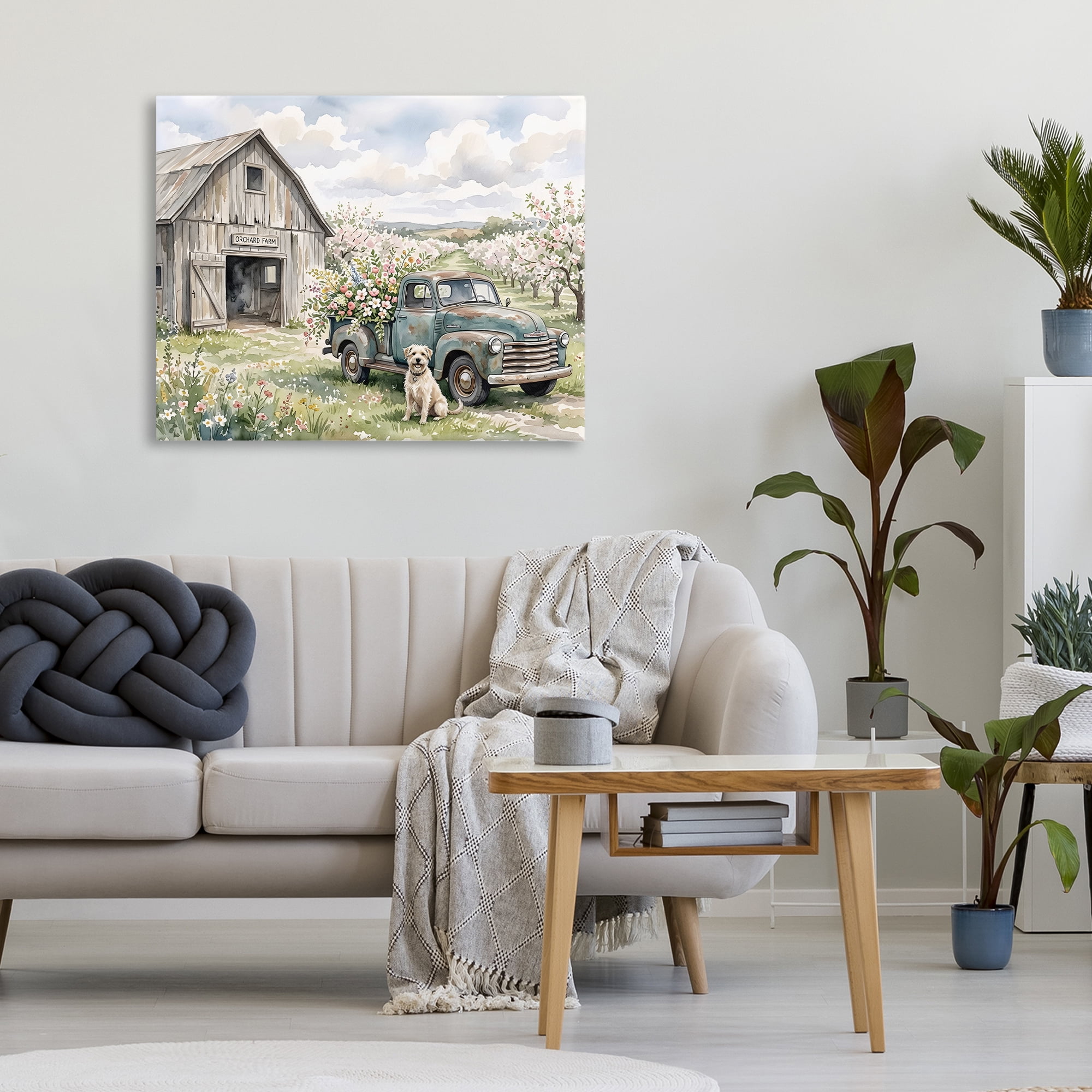 Stupell Industries Spring Orchard and Truck Canvas Wall Art, design by Tabz Jones