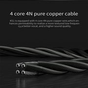 KBEAR KS1 Bass Earbuds, Wired Earbuds with Mic in Ear Monitor, Clear Sound Headphones, Vocals Forwards High Resolution Noise Canceling Earphones, Dual Magnectic Circuit Dynamic Tangle-Free Cable
