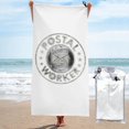 thumbnail image 1 of Servicio de entrega de trabajadores postales Oficina de correos World Post Toalla de playa Toallas de baño de microfibra Manta de playa suave para desfiles Natación Yoga Mujeres Hombres, 1 of 4