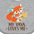thumbnail image 4 of Inktastic My Yaya Loves Me Cute Fox Boys or Girls Baby Bib, 4 of 4