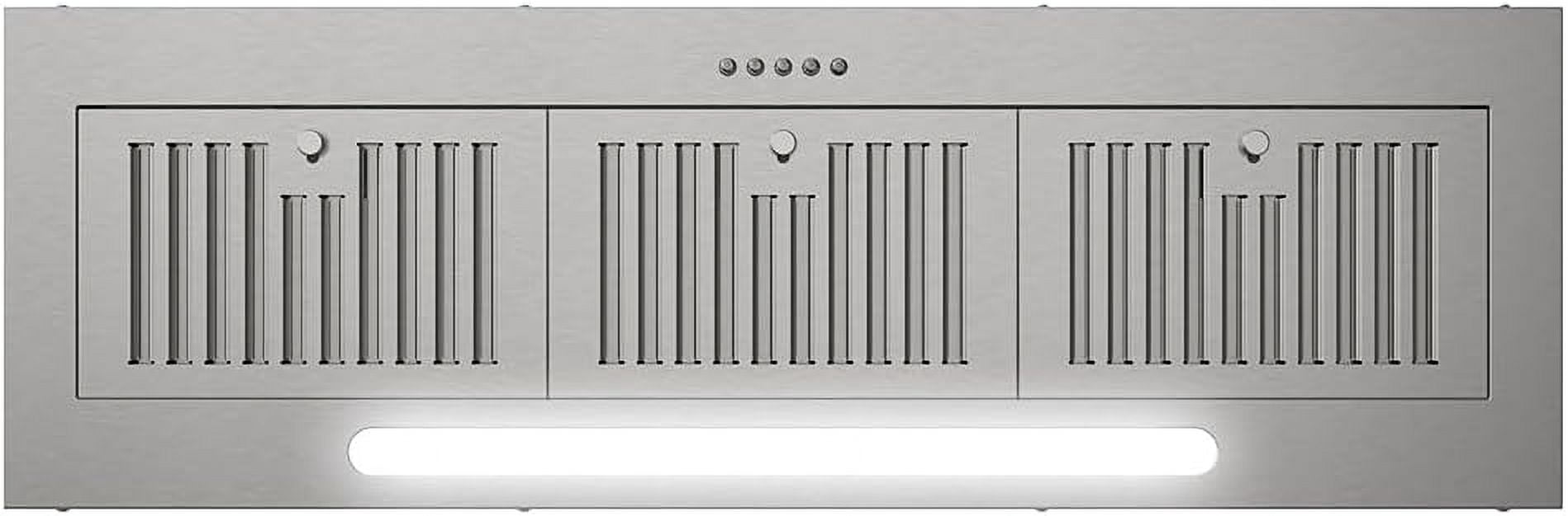 Streamline 36 in. Torricelli Ductless Insert Range Hood in Brushed Stainless Steel with Baffle Filters, Push Button Control, LED Lights