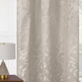 thumbnail image 3 of Cortinas Jacquard Elefantito Hogar Hojas Beige Color Beige Dos paneles de 1.50 cm x 2.10 cm, 3 of 5