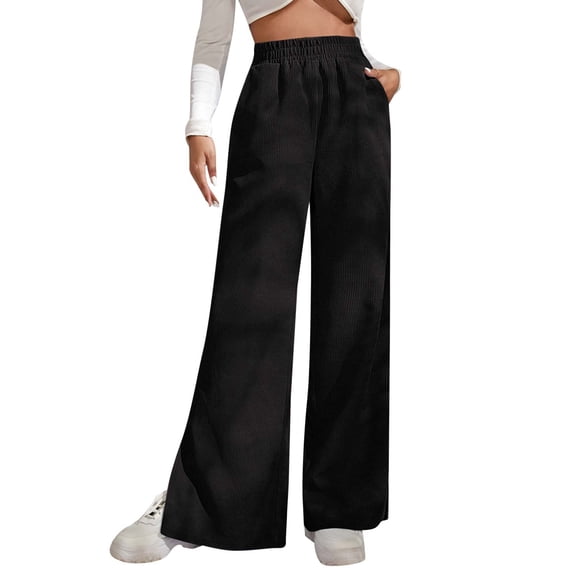 Summer Pants Women Sweatpants Womens Womens Sweatpants Tall Women Pants Casual Straight Leg plus Size Casual High Waist Pant Suits for Summer Dress for Work Black XL