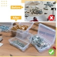 thumbnail image 5 of Uxcell 24pcs 2.52" x 1.77" x 0.79" Plastic Beads Storage Containers Box, Clear, 5 of 7