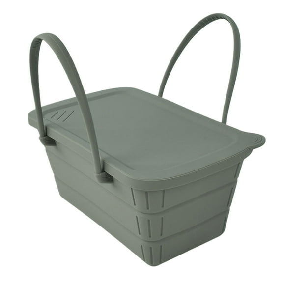 Arsvita Portable Ice Bucket, Ice Bucket Beverage Cooler, Foldable 3700ml Reusable Leak Proof Portable Bin for Picnics Outdoor BBQs Beach Camping Weddings Boating