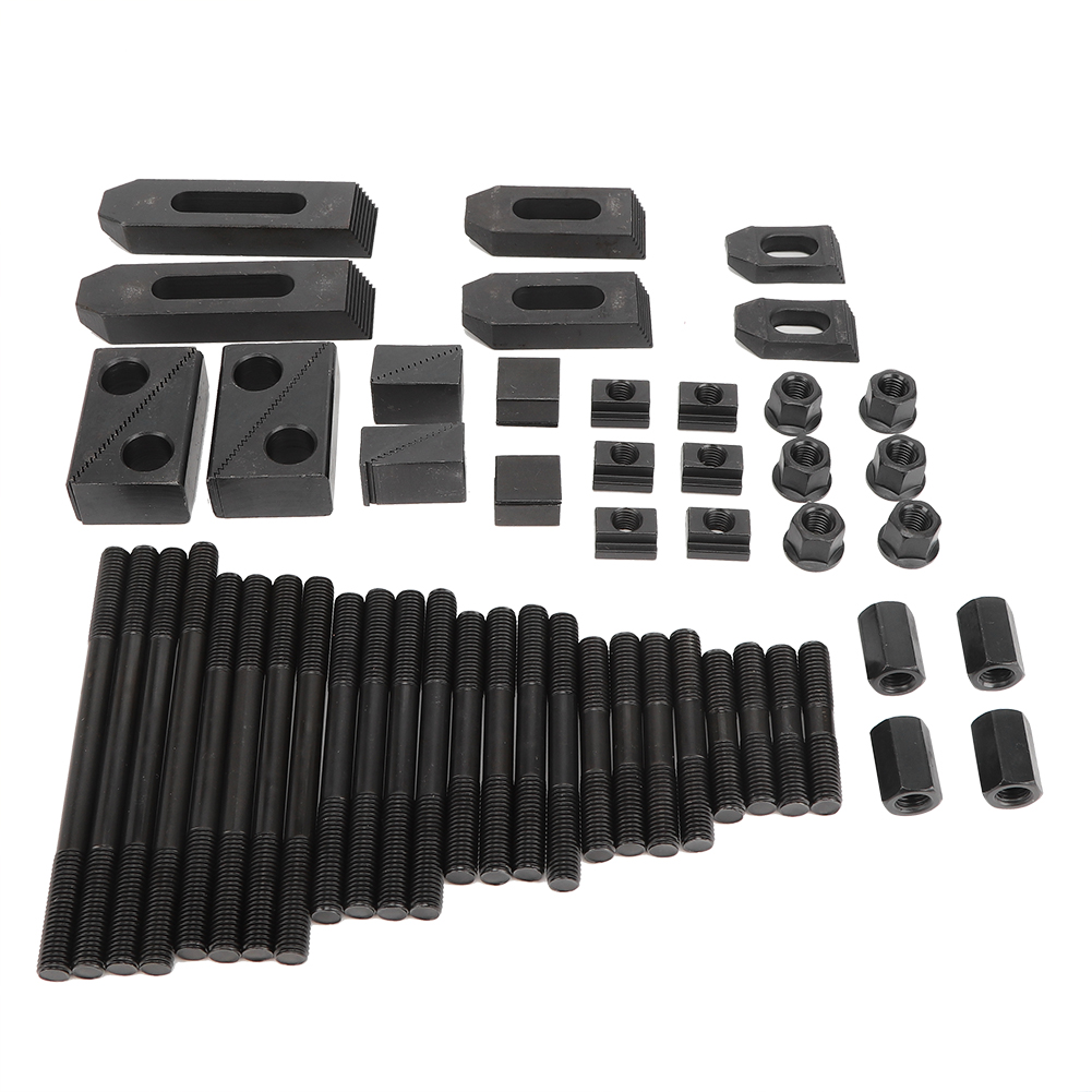 Spptty 58Pcs TSlot Clamp Kit Hardened Combined Press Plate for Lathe