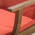 thumbnail image 2 of Mavis Outdoor Chaise Lounge With Cushion, Set of 2, Teak Finish, Orange, 2 of 6