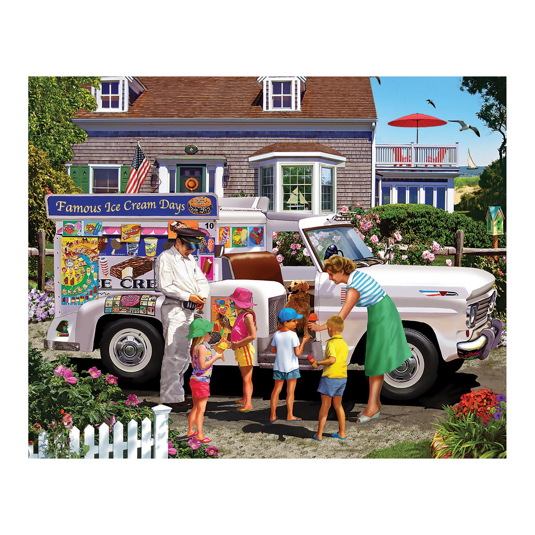 Ice Cream Truck White Mountain 1000 Piece Jigsaw Puzzle #1406 for sale online 