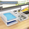 thumbnail image 3 of Natwind 3-Tier Stackable Paper Tray, Metal Mesh Desktop Organizer, Paper Sorter, Letter Trays,File Document Storage Rack for for Home, Office(white), 3 of 7