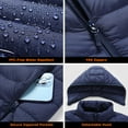 thumbnail image 3 of Venustas Unisex Heated Jacket with Battery Pack 7.4V, Winter Heated Coat for Women and Men, 6 Heating Zones, Detachable Hood, 3 of 8