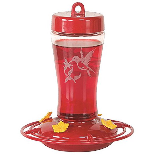 Homestead 12 oz Hummingbird Feeder (Etched Hardened Glass) 3910