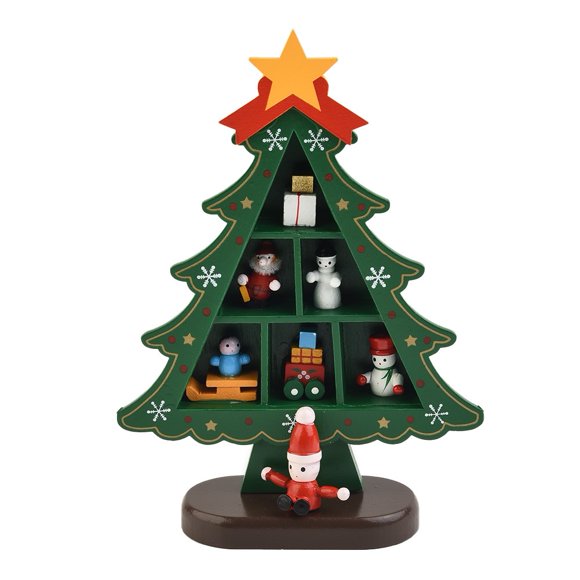 Christmas Tree Children'S Handmade Diy Wood Scene Layout Decorations Ornaments