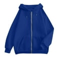 thumbnail image 5 of CIENVNSTG Sweatsuits Women 2 Piece Outfit Zip Up Hoodie Fall Long Sleeve Sweatshirts with Pocket Matching Sweat Sweatpants Set Blue M, 5 of 6
