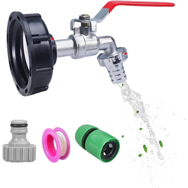 Adaptador de Depósito IBC 3/4" Grifo de Depósito IBC de Lluvia Grifo Garrafa para Grifo Deposito 1000 litros Adaptador IBC Grifo de Jardín