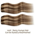 thumbnail image 5 of SEGO Clip in Hair Extensions Human Hair 3/4 Full Head 100% Real Remy Thick Hair Extensions Silky Straight Balayage Blonde Hair Pieces, 5 of 9