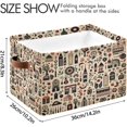 thumbnail image 3 of Coolnut Retro Cartoon Foldable Storage Basket for Shelves, Collapsible Sturdy Storage Bin with Handles, Canvas Storage Cube for Organizing Closet 1PC Home Decor, 3 of 7